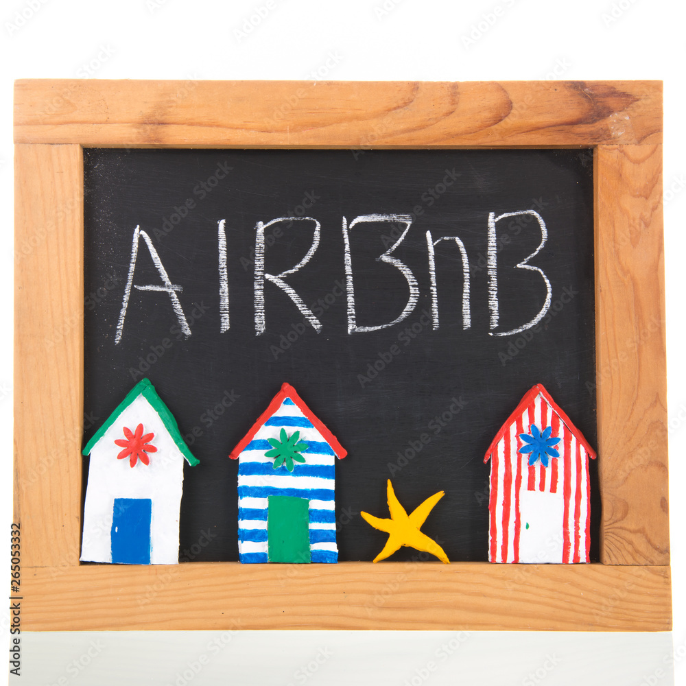 Airbnb on blackboard